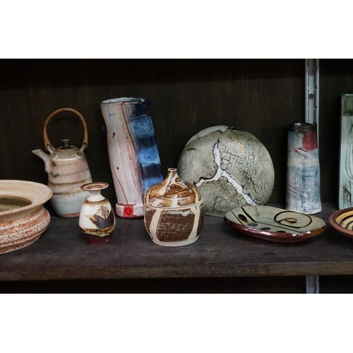 1526 - Studio Pottery: an interesting group of items, to include examples by Waistel Cooper; Micki Schloess... 