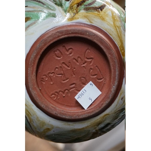 1531 - Studio Pottery: four ovoid vases, to include examples by Noomi Backhausen Jesperson and Rudi Stahl, ... 