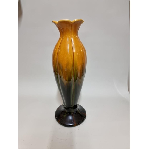 1546 - A large Linthorpe style Art Pottery vase, 49.5cm high.