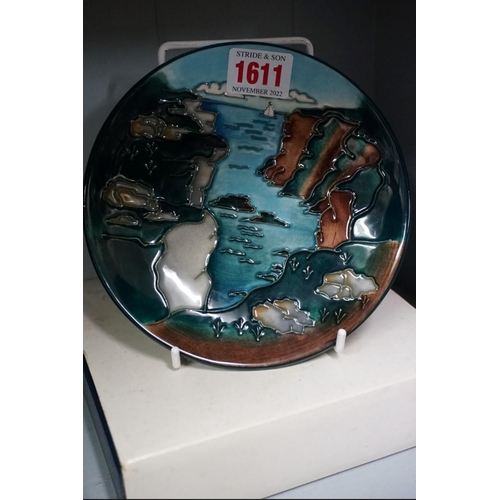 1611 - A Walter Moorcroft 'Rock of Age's' plate, 16cm diameter, boxed.