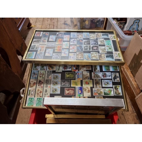 1616 - Stamps: a collection of framed displays; and other tea cards. 