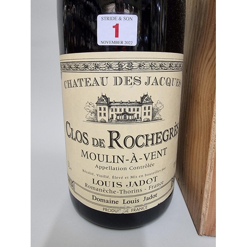 1 - A 300cl jeroboam bottle of Moulin a Vent Clos de Rochegres, 2003, Louis Jadot, in owc. (1)... 