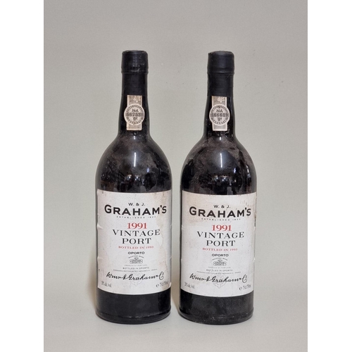 101 - Two 75cl bottles of Graham's 1991 vintage port. (2)