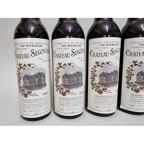 11 - Nine 37.5cl bottles Chateau Segonzac, 1995. (9)