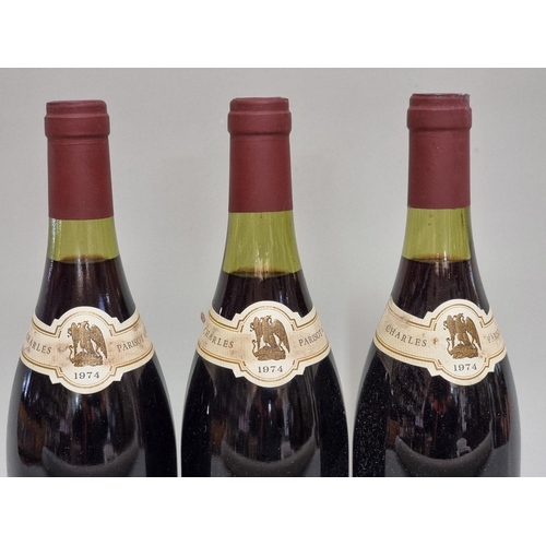 114 - Three 75cl bottles of Hermitage, 1974, Parisot. (3)