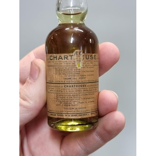 120 - A rare old 5cl miniature bottle of green Chartreuse, bottled 1956-64.