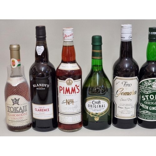 124 - A 75cl bottle of Blandy's 'Duke of Clarence' Madeira; together with two bottles of Croft sherry; a b... 