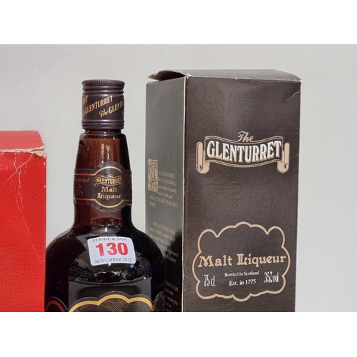 130 - A 75cl bottle of The Glenturret malt liqueur; together with a 50cl bottle of Grand Marnier, each in ... 