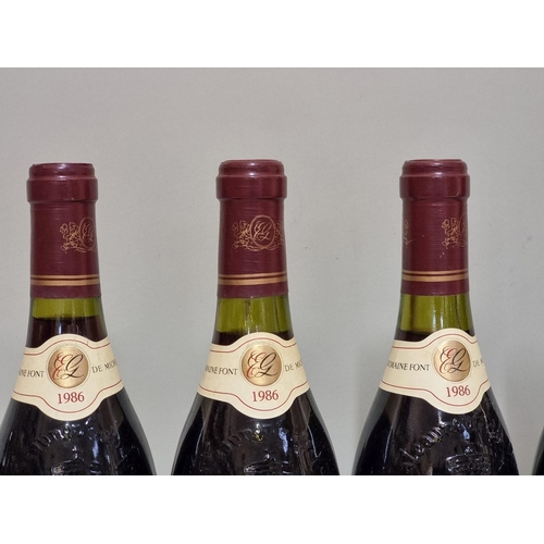 154 - Five 75cl bottles of Chateauneuf du Pape Font de Michelle, 1986, Etienne Gonnet. (5)... 