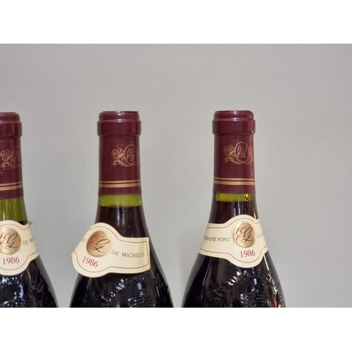 154 - Five 75cl bottles of Chateauneuf du Pape Font de Michelle, 1986, Etienne Gonnet. (5)... 