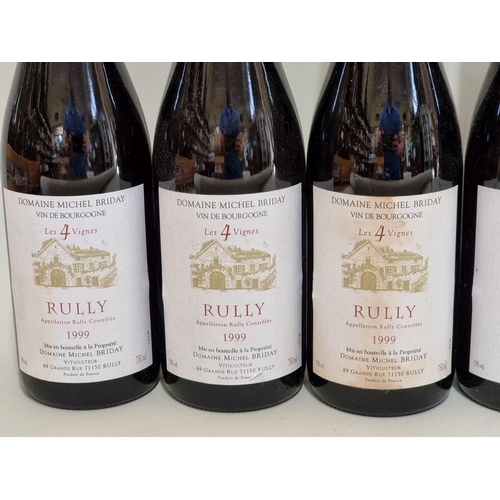 168 - Six 75cl bottles of Rully les 4 Vignes, 1999, Domaine Michel Briday. (6)