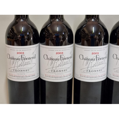 176 - Six 75cl bottles of Chateau Fontenil, 2003, Fronsac, Michel Rolland. (6)