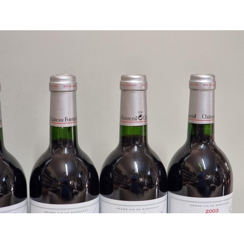 176 - Six 75cl bottles of Chateau Fontenil, 2003, Fronsac, Michel Rolland. (6)