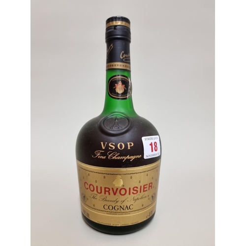 18 - A 70cl bottle of Courvoisier VSOP cognac, pre-bar code bottling.