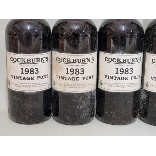 180 - Six 75cl bottles of Cockburn's 1983 vintage Port. (6)