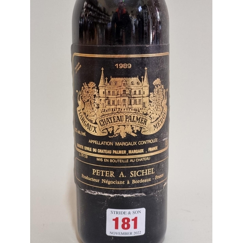 181 - A 75cl bottle of Chateau Palmer, 1989, Margaux. (1)