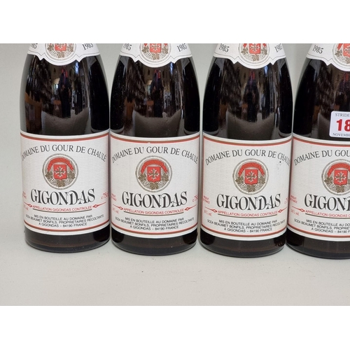 184 - Six 75cl bottles of Gigondas Domaine du Gour de Chaule, 1985, Beaumet Bonfils. (6)... 