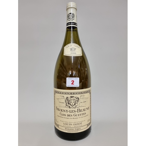 2 - A 150cl magnum of Savigny Les Beaune Clos des Guettes Blanc, 2000, Louis Jadot. (1)... 