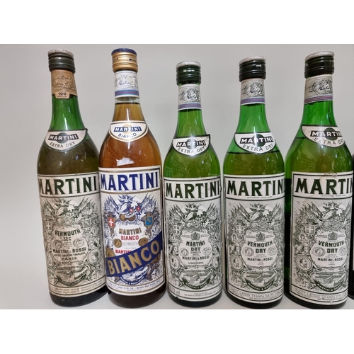 20 - Six bottles of Vermouth, comprising: Cinzano and Martini; together with a ginger wine; and a cream s... 