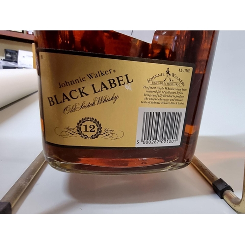 22 - A 4.5 litre bottle of Johnny Walker 'Black Label' blended whisky, in cradle.