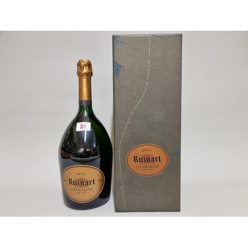 25 - A 150cl magnum bottle of Ruinart NV champagne, in oc.