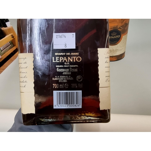 29 - A 70cl bottle of Lepanto 'Solera Gran Reserva' brandy, in card tube.