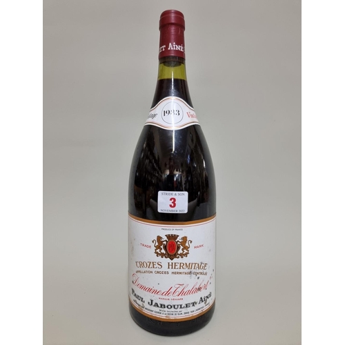 3 - A 150cl magnum of Crozes Hermitage Domaine de Thalabert, 1983, Paul Jaboulet Aine. (1)... 