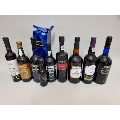 37 - A collection of port, sherry and similar, to include: a 75cl Warre's Warrior Finest Reserve; a 50cl ... 