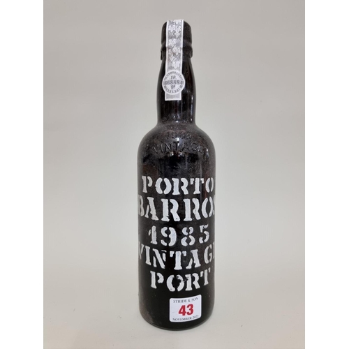 43 - A 75cl bottle of Barros 1985 vintage port.