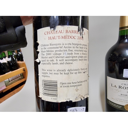 5 - Two 75cl bottles of Chateau Barreyres, Haute-Medoc, 2000; together with a 150cl magnum bottle of Cha... 