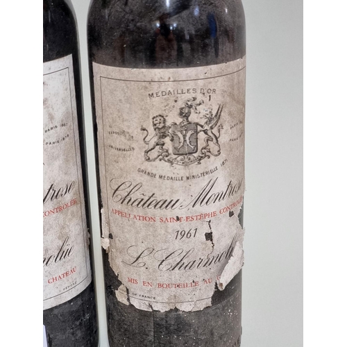 51 - Two 75cl bottles of Chateau Montrose, Saint-Estephe, 1961. (2)