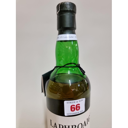 66 - A 70cl bottle of Laphroaig 15 year old whisky.