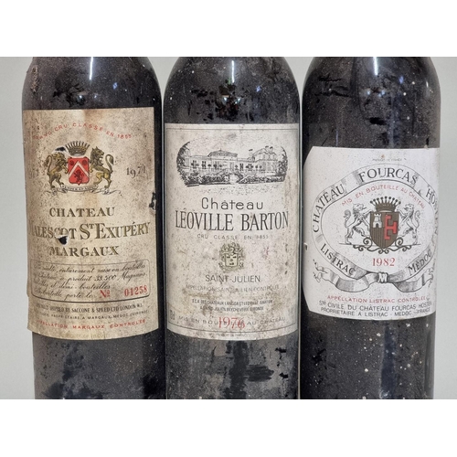 77 - Three 75cl bottles of French red wine, comprising: Chateau Malescot St Exupery, Margaux, 1971; Chate... 