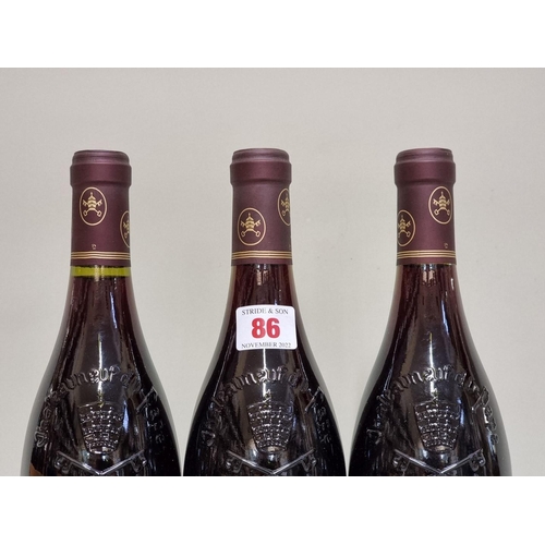 86 - Three 75cl bottles of Chateauneuf du Pape, 1998, Domaine du Grand Tinel. (3)