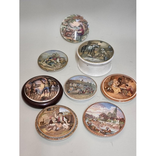 1716 - Pot Lids: a group of eight; together with a large quantity of related frames.