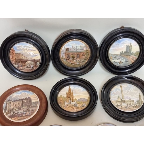 1718 - Pot Lids: a group of nine London scenes. (9)