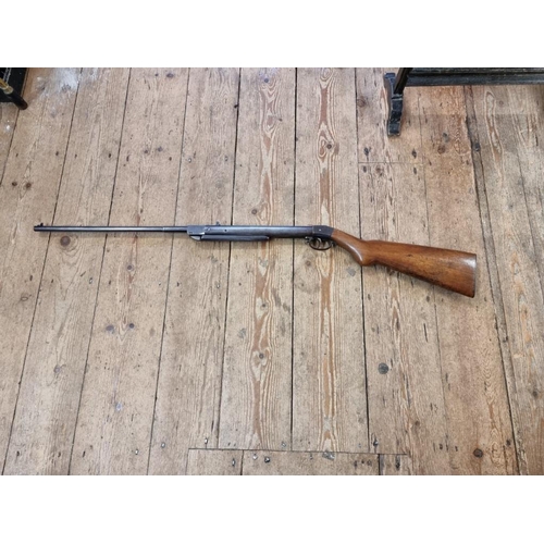 1763 - A pre-war Haenel DRP Model II .177 cal break barrel air rifle, stamped 7 28, serial No 153.... 