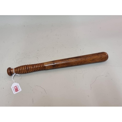 1780 - A Victorian ash truncheon, with VR cypher and initialled 'SCD' and numbered 462.... 