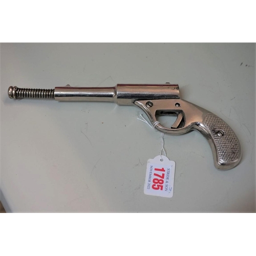 1785 - A pre-war German William Tell nickel plated 177 cal. air pistol.... 