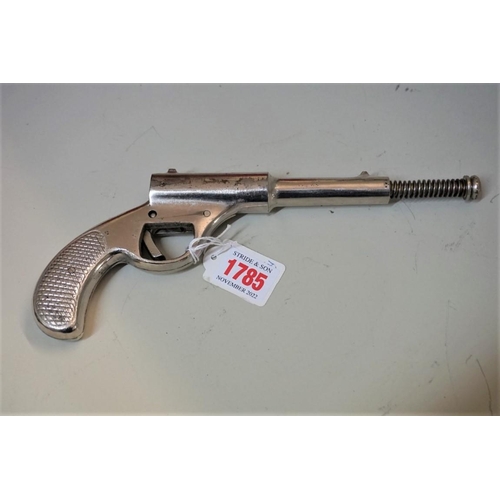 1785 - A pre-war German William Tell nickel plated 177 cal. air pistol.... 