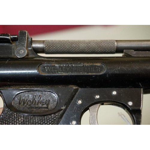 1787 - A Webley Premier .22 cal air pistol.