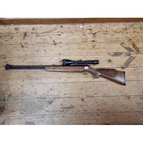 1795 - A Weihrauch HW77 .22  cal under lever air rifle, serial number 1022684, with an Optima 3.9 x 45 scop... 