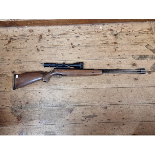 1795 - A Weihrauch HW77 .22  cal under lever air rifle, serial number 1022684, with an Optima 3.9 x 45 scop... 