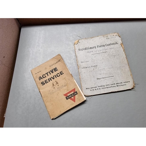 1808 - An interesting collection of World War I ephemera, relating to A-234568 Pte J C Worvell A.S.C; to in... 