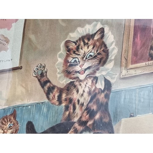 1221 - After Louis Wain, 'The Naughty Puss', colour print, 50 x 75cm.