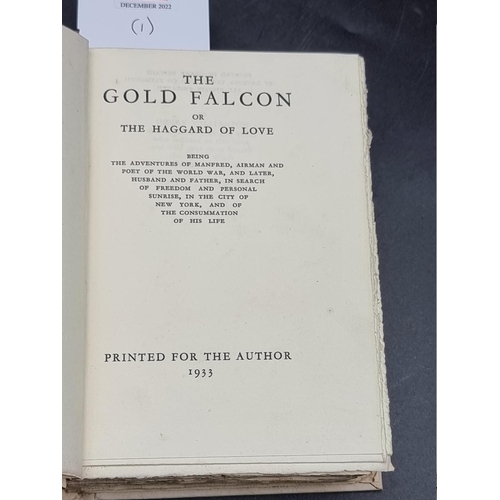 122 - IN MEMORIAM T E LAWRENCE, LIMITED TO 8 COPIES: WILLIAMSON (Henry): 'The Gold Falcon or The Haggard o... 