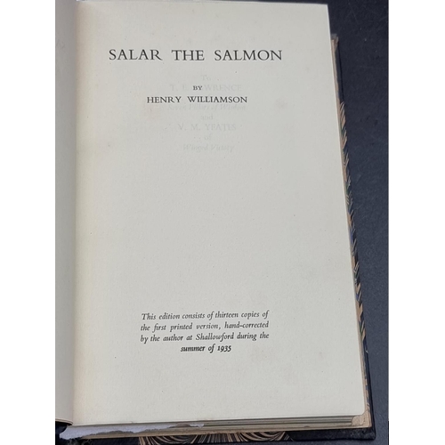 124 - WILLIAMSON (Henry): 'Salar the Salmon': 'this edition consists of 13 copies of the first printe... 
