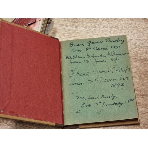 130 - H W'S ADDRESS BOOK: a small tab-index address book, 1950s-60s period, numerous entries in various co... 