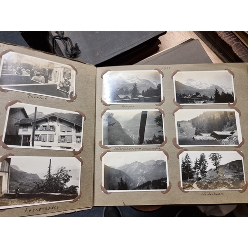 133 - PHOTOGRAPH ALBUMS: a group of 8 family snapshot albums, assembled by Henry Williamson's sister ... 