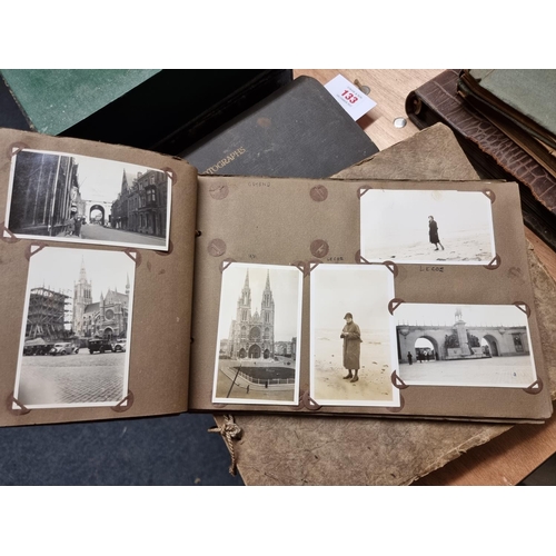 133 - PHOTOGRAPH ALBUMS: a group of 8 family snapshot albums, assembled by Henry Williamson's sister ... 